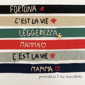 Braccialetto ricamo personalizzabile